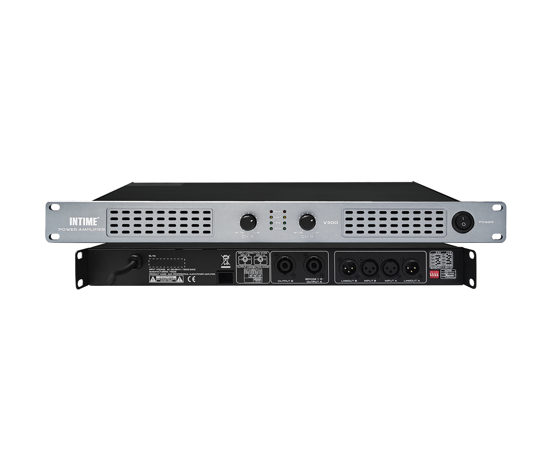 2通道D类数字功放 V300
